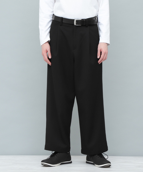EMMA CLOTHES（エマクローズ）の「TRタックワイドパンツ/WIDE LEG TROUSERS（その他パンツ・メンズ・ネイビー/ライトグレー/ブラック系その他/チャコールグレー/ブラック・M/L）」の16枚目の写真