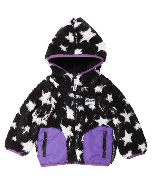 X-girl Stages(エックスガールステージス)の「FLUFFY JUMPER (12M~3T)(その他アウター・キッズ・ブラック/ネイビー/マルチ・12M/2T/3T)」の2枚目の写真