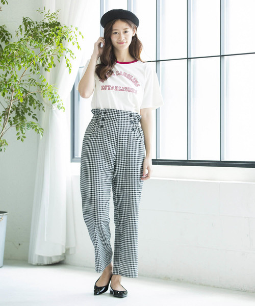 WEGO（ウィゴー）の「WEGO/アーチロゴリンガーTシャツ（Tシャツ/カットソー・レディース・マスタード/アイボリー/スミクロ・FREE）」の20枚目の写真