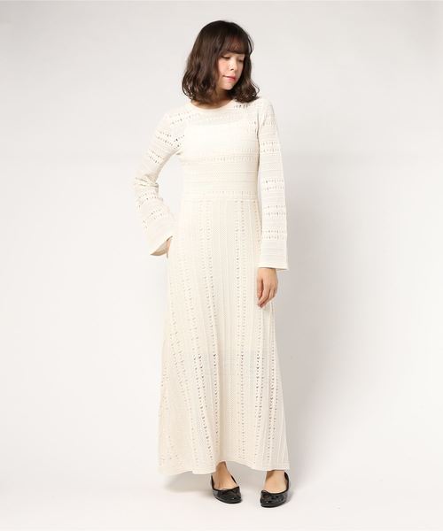 CASA FLINE（カーサフライン）の「メッシュニットワンピース 