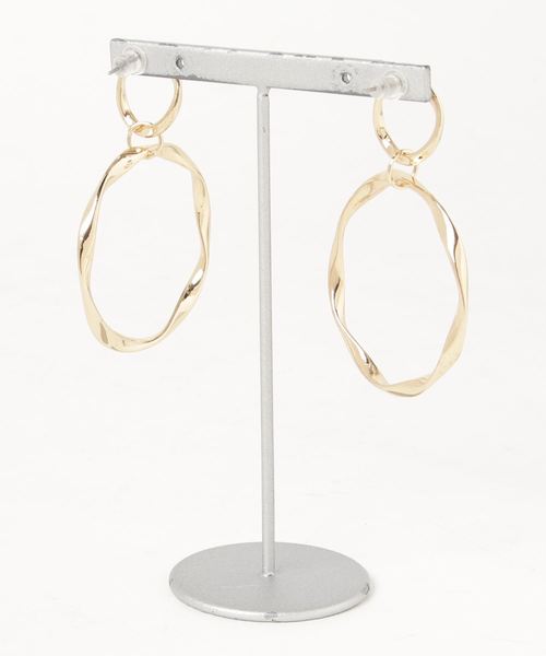 Fun & Daily（ファンアンドデイリー）の「F&D : サークルリンクピアス（ピアス（両耳用）・レディース・ゴールド・FREE）」の2枚目の写真