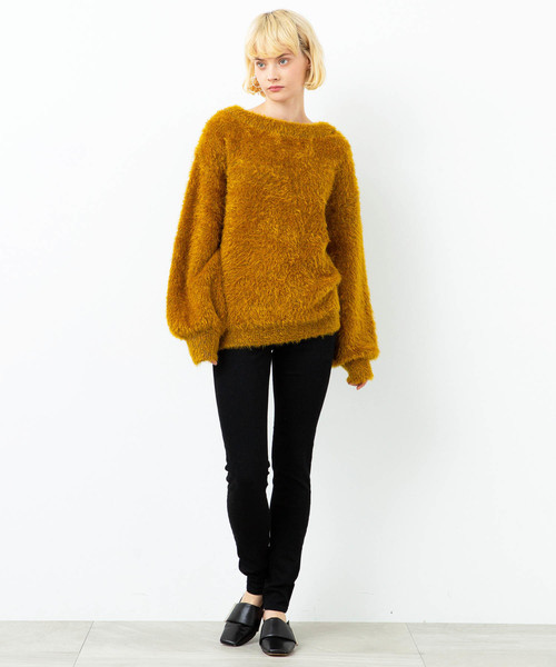 city（シティ）の「【CITY】《STUDIOUS別注》SHAGGY KNIT PO（ニット/セーター・レディース・ブラック/イエロー/ネイビー・1）」の13枚目の写真