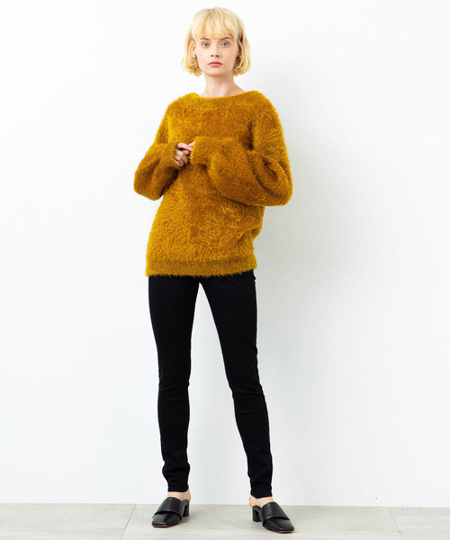 city（シティ）の「【CITY】《STUDIOUS別注》SHAGGY KNIT PO（ニット/セーター・レディース・ブラック/イエロー/ネイビー・1）」の14枚目の写真