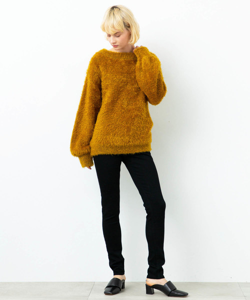 city（シティ）の「【CITY】《STUDIOUS別注》SHAGGY KNIT PO（ニット/セーター・レディース・ブラック/イエロー/ネイビー・1）」の15枚目の写真