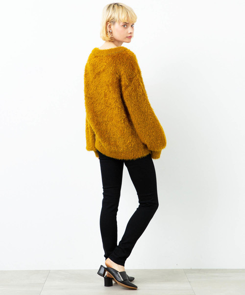 city（シティ）の「【CITY】《STUDIOUS別注》SHAGGY KNIT PO（ニット/セーター・レディース・ブラック/イエロー/ネイビー・1）」の16枚目の写真