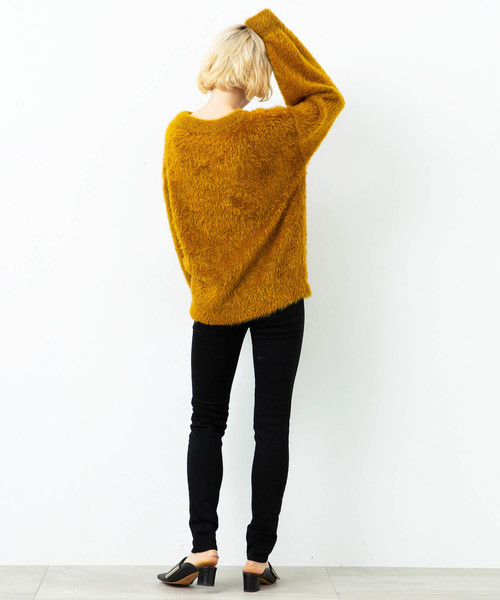 city（シティ）の「【CITY】《STUDIOUS別注》SHAGGY KNIT PO（ニット/セーター・レディース・ブラック/イエロー/ネイビー・1）」の17枚目の写真