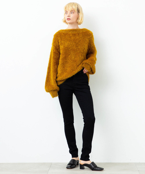 city（シティ）の「【CITY】《STUDIOUS別注》SHAGGY KNIT PO（ニット/セーター・レディース・ブラック/イエロー/ネイビー・1）」の19枚目の写真
