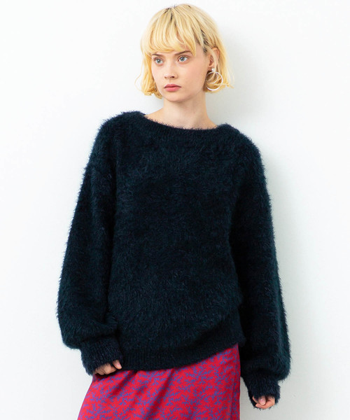 city（シティ）の「【CITY】《STUDIOUS別注》SHAGGY KNIT PO（ニット/セーター・レディース・ブラック/イエロー/ネイビー・1）」の21枚目の写真