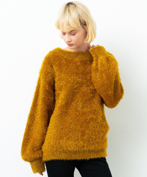 city（シティ）の「【CITY】《STUDIOUS別注》SHAGGY KNIT PO（ニット/セーター・レディース・ブラック/イエロー/ネイビー・1）」の22枚目の写真