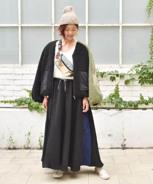 チャイハネ（チャイハネ）の「【チャイハネ】yul フェザーヤーンニットVネックトップス（ニット/セーター・レディース・ホワイト/パープル/ブルー/グリーン・FREE）」の9枚目の写真