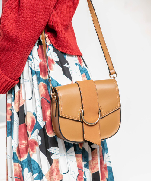 Edit Sheen(エディットシーン)の「ゴールドリングポシェット(ショルダーバッグ・レディース・ブラック/ブラウン・FREE)」の12枚目の写真