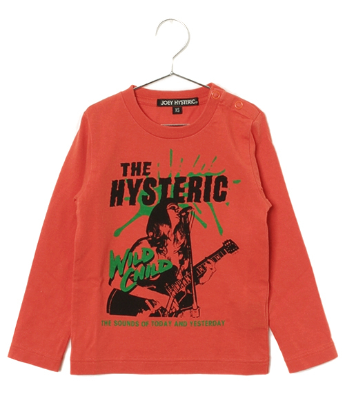 JOEY HYSTERIC(ジョーイヒステリック)の「WILD CHILD pt T-SH(Tシャツ/カットソー・キッズ・オレンジ/ブラック・SMALL/MEDIUM/X-SMALL)」の2枚目の写真
