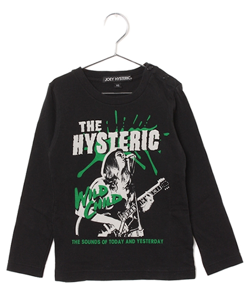 JOEY HYSTERIC(ジョーイヒステリック)の「WILD CHILD pt T-SH(Tシャツ/カットソー・キッズ・オレンジ/ブラック・SMALL/MEDIUM/X-SMALL)」の1枚目の写真
