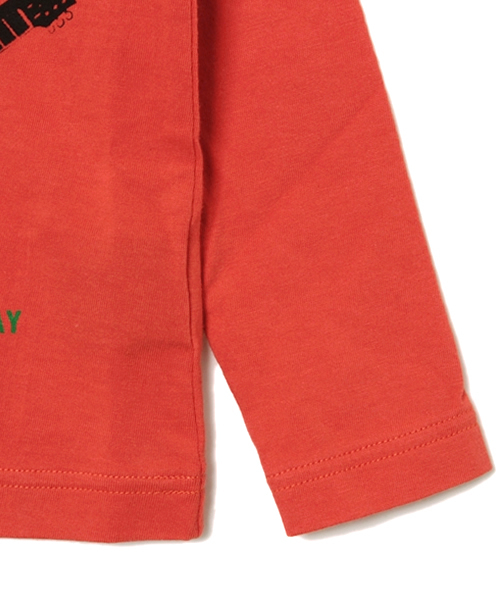 JOEY HYSTERIC(ジョーイヒステリック)の「WILD CHILD pt T-SH(Tシャツ/カットソー・キッズ・オレンジ/ブラック・SMALL/MEDIUM/X-SMALL)」の6枚目の写真