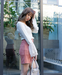 LIPSERVICE | レーススリーブニットトップス(ニット/セーター)