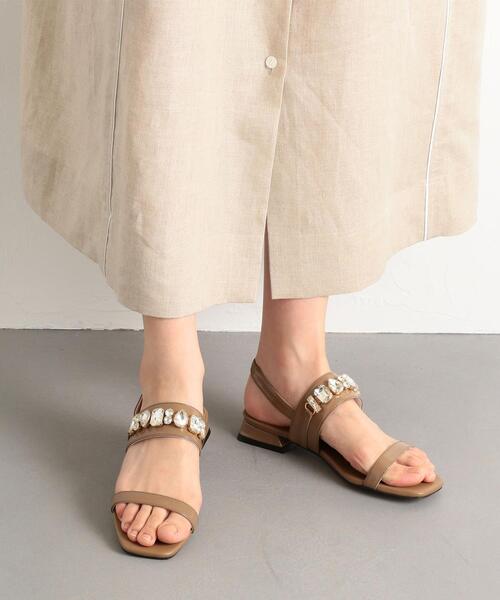 ODETTE E ODILE(オデットエオディール)の「OFC ビジューベルト サンダル20(サンダル・レディース・モカ/オフホワイト・36/37/35)」の1枚目の写真