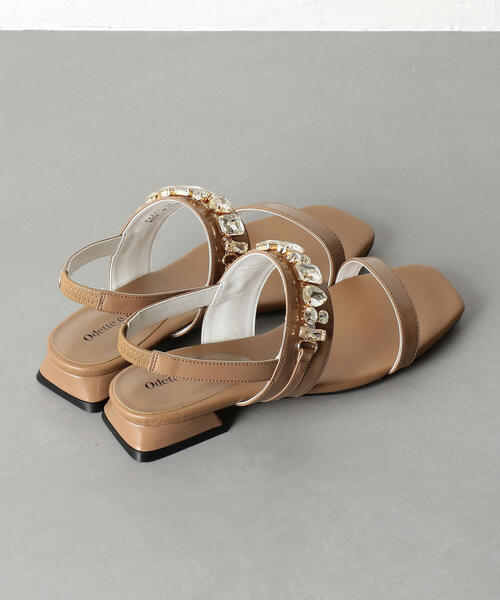 ODETTE E ODILE(オデットエオディール)の「OFC ビジューベルト サンダル20(サンダル・レディース・モカ/オフホワイト・36/37/35)」の4枚目の写真