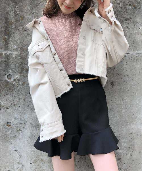 one after another NICE CLAUP（ワンアフターアナザーナイスクラップ）の「ベルト付きフリルショートパンツ（その他パンツ・レディース・ブラック/ブラウン/チェック・FREE）」の12枚目の写真