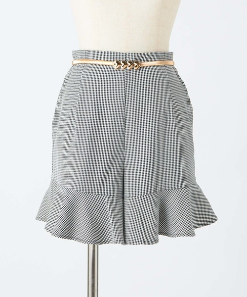 one after another NICE CLAUP（ワンアフターアナザーナイスクラップ）の「ベルト付きフリルショートパンツ（その他パンツ・レディース・ブラック/ブラウン/チェック・FREE）」の19枚目の写真