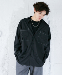 kutir | 【ウルトラオーバーシルエット】配色ステッチシャツ(シャツ/ブラウス)