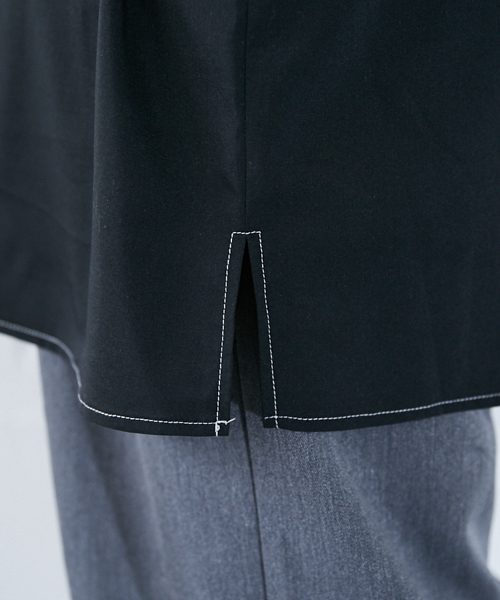 kutir(クティール)の「【ウルトラオーバーシルエット】配色ステッチシャツ(シャツ/ブラウス・メンズ・ブラック/ベージュ・LARGE/MEDIUM)」の9枚目の写真