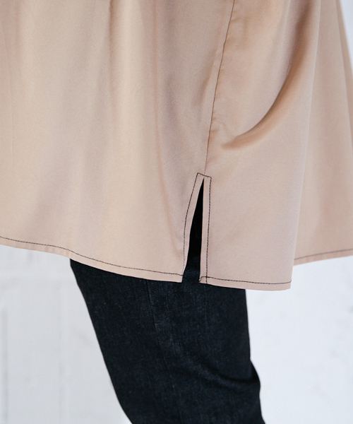 kutir(クティール)の「【ウルトラオーバーシルエット】配色ステッチシャツ(シャツ/ブラウス・メンズ・ブラック/ベージュ・LARGE/MEDIUM)」の20枚目の写真