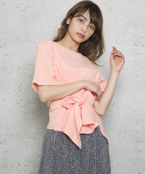 LUGG NAGG(ラグナグ)の「【Jewelobe/ ジュエローブ】ウエストマーク Tシャツ(Tシャツ/カットソー・レディース・グリーン/ピンク/ベージュ/オフホワイト・FREE)」の2枚目の写真