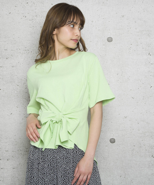 LUGG NAGG(ラグナグ)の「【Jewelobe/ ジュエローブ】ウエストマーク Tシャツ(Tシャツ/カットソー・レディース・グリーン/ピンク/ベージュ/オフホワイト・FREE)」の4枚目の写真