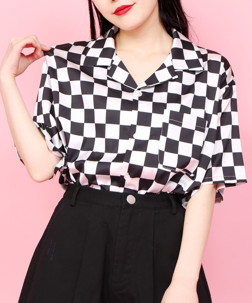 Wc ダブル シー の Wc フラッグチェックシャツ シャツ ブラウス Wear Wc ダブル シー の Wc フラッグチェックシャツ シャツ ブラウス Wear