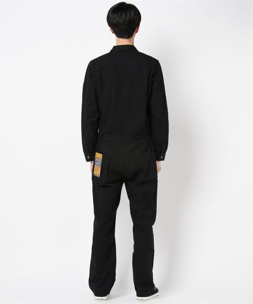Lazar(ラザル)の「Denim Wide Jumpsuit/デニム ワイド ジャンプスーツ ツナギ/ユニセック対応(つなぎ/オールインワン・メンズ・ブラック/ブルー/ネイビー・M/L/XL)」の4枚目の写真