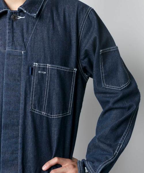 Lazar(ラザル)の「Denim Wide Jumpsuit/デニム ワイド ジャンプスーツ ツナギ/ユニセック対応(つなぎ/オールインワン・メンズ・ブラック/ブルー/ネイビー・M/L/XL)」の20枚目の写真