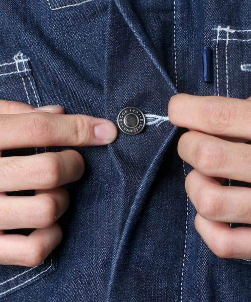 Lazar(ラザル)の「Denim Wide Jumpsuit/デニム ワイド ジャンプスーツ ツナギ/ユニセック対応(つなぎ/オールインワン・メンズ・ブラック/ブルー/ネイビー・M/L/XL)」の18枚目の写真