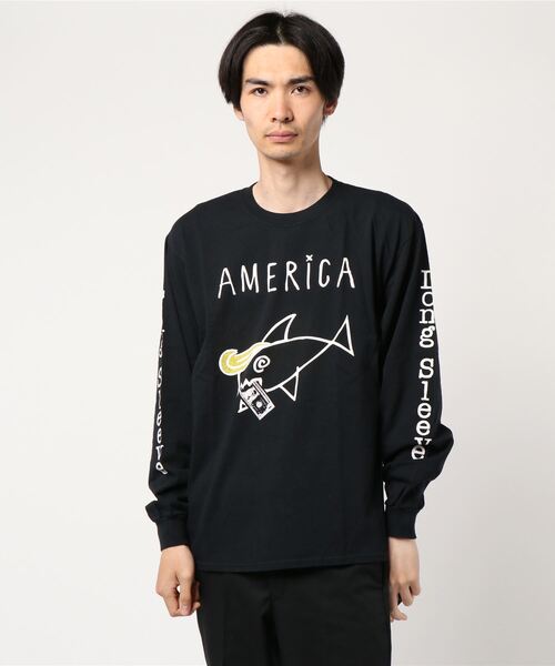 Nuggets（ナゲッツ）の「NUGGETS AMERICA L/S TEE 1（Tシャツ/カットソー・メンズ・ブラック/ホワイト/オレンジ系その他/ピンク・LARGE/X-LARGE/MEDIUM）」の3枚目の写真