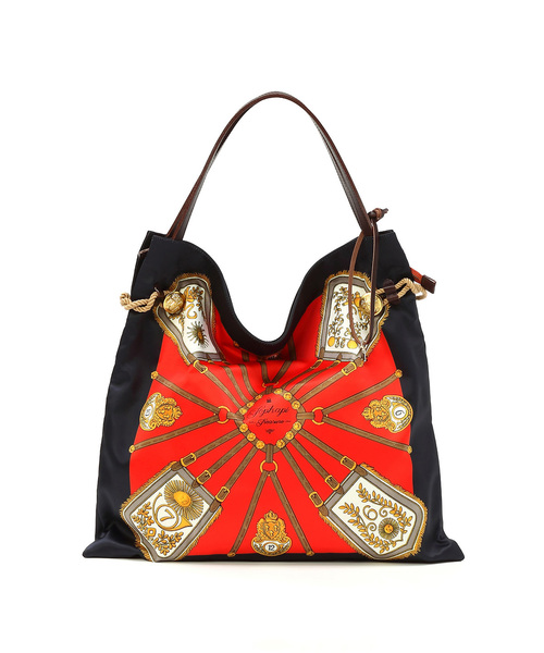 TOPKAPI（トプカピ）の「【日本製】マイルドサテンスカーフパネル柄トートバッグ（トートバッグ・レディース・ブラック/ブルー/レッド・FREE）」の6枚目の写真