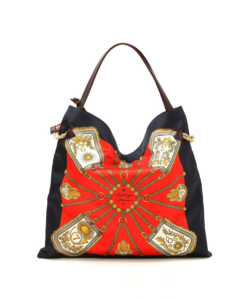 TOPKAPI（トプカピ）の「【日本製】マイルドサテンスカーフパネル柄トートバッグ（トートバッグ・レディース・ブラック/ブルー/レッド・FREE）」の7枚目の写真