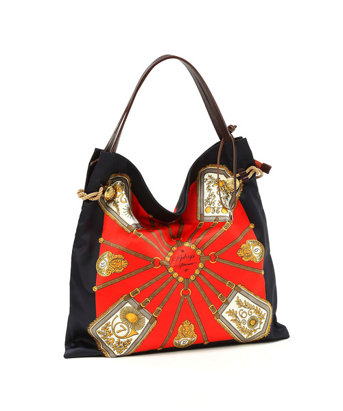 TOPKAPI（トプカピ）の「【日本製】マイルドサテンスカーフパネル柄トートバッグ（トートバッグ・レディース・ブラック/ブルー/レッド・FREE）」の8枚目の写真