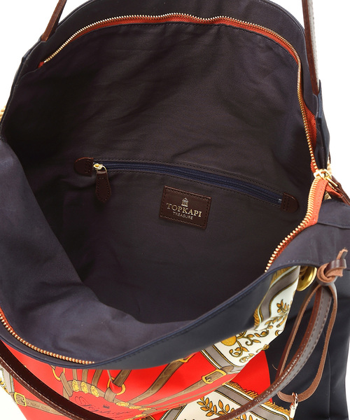 TOPKAPI（トプカピ）の「【日本製】マイルドサテンスカーフパネル柄トートバッグ（トートバッグ・レディース・ブラック/ブルー/レッド・FREE）」の14枚目の写真