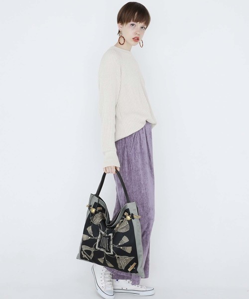 TOPKAPI（トプカピ）の「【日本製】マイルドサテンスカーフパネル柄トートバッグ（トートバッグ・レディース・ブラック/ブルー/レッド・FREE）」の15枚目の写真