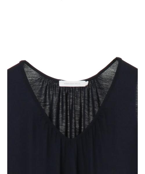 AMERICAN HOLIC（アメリカンホリック）の「Vネックギャザーマキシワンピース　＊（ワンピース・レディース・チャコールグレー/ネイビー/ブラウン・M/L）」の9枚目の写真
