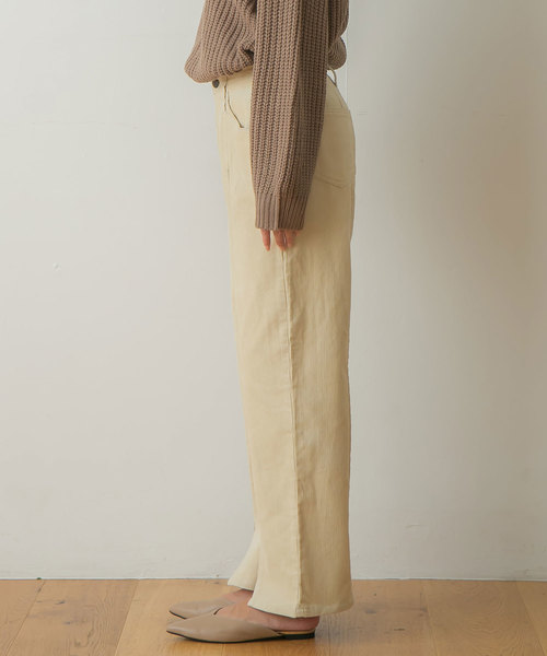 rectangle（レクタングル）の「センタースリットコーデュロイワイドパンツ（その他パンツ・レディース・ブラック/パープル/ブラウン/アイボリー/ライトベージュ・MEDIUM/LARGE）」の16枚目の写真