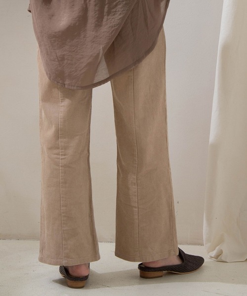 rectangle（レクタングル）の「センタースリットコーデュロイワイドパンツ（その他パンツ・レディース・ブラック/パープル/ブラウン/アイボリー/ライトベージュ・MEDIUM/LARGE）」の21枚目の写真