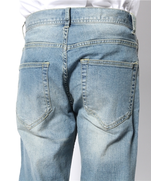 WEGO（ウィゴー）の「WEGO/ダメージアンクルデニムパンツ（デニムパンツ・メンズ・インディゴブルー/ダークインディゴブルー・LARGE/MEDIUM）」の8枚目の写真