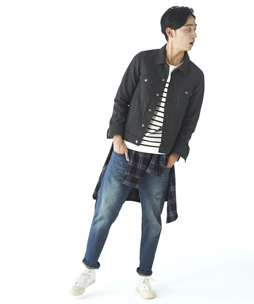 WEGO（ウィゴー）の「WEGO/ダメージアンクルデニムパンツ（デニムパンツ・メンズ・インディゴブルー/ダークインディゴブルー・LARGE/MEDIUM）」の18枚目の写真