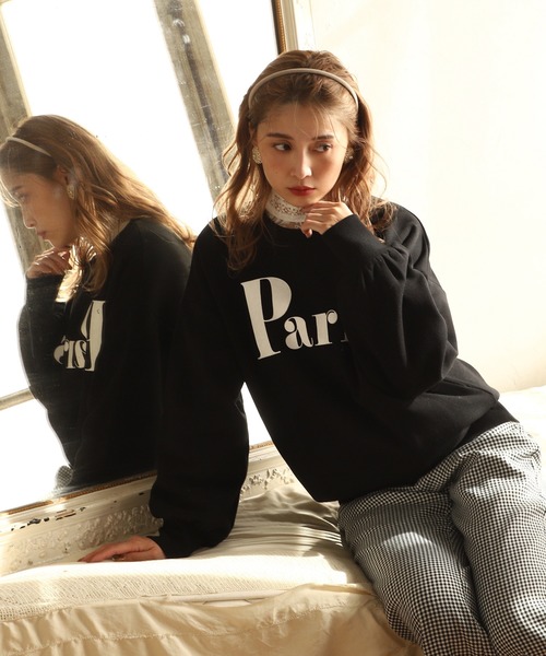 one after another NICE CLAUP(ワンアフターアナザーナイスクラップ)の「ロゴトレーナー(スウェット・レディース・オフホワイト/ブラック/パープル・FREE)」の18枚目の写真