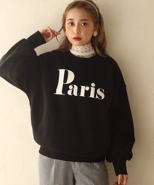 one after another NICE CLAUP(ワンアフターアナザーナイスクラップ)の「ロゴトレーナー(スウェット・レディース・オフホワイト/ブラック/パープル・FREE)」の8枚目の写真