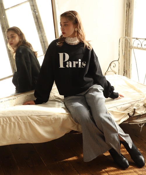 one after another NICE CLAUP(ワンアフターアナザーナイスクラップ)の「ロゴトレーナー(スウェット・レディース・オフホワイト/ブラック/パープル・FREE)」の16枚目の写真