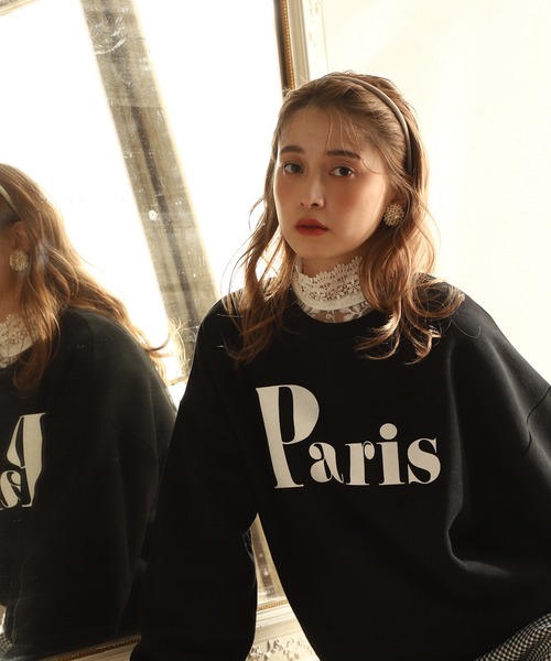 one after another NICE CLAUP(ワンアフターアナザーナイスクラップ)の「ロゴトレーナー(スウェット・レディース・オフホワイト/ブラック/パープル・FREE)」の13枚目の写真