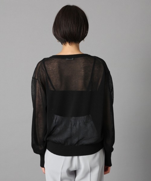 LOWRYS FARM（ローリーズファーム）の「シアークループルオーバー　867479（ニット/セーター・レディース・ブラック/ベージュ/ミント・FREE）」の5枚目の写真