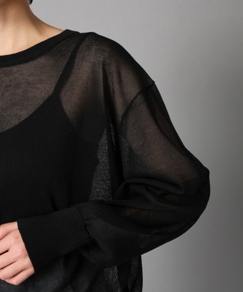 LOWRYS FARM（ローリーズファーム）の「シアークループルオーバー　867479（ニット/セーター・レディース・ブラック/ベージュ/ミント・FREE）」の7枚目の写真