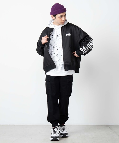 WEGO（ウィゴー）の「WEGO/GirlビッグシルエットMA-1（MA-1・メンズ・ホワイト/ブラック・MEDIUM/LARGE）」の22枚目の写真